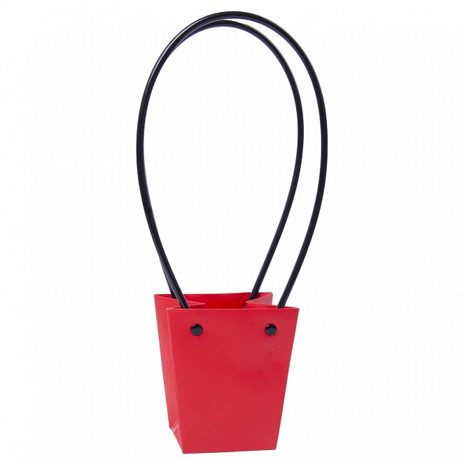 Пакет для цветов 6,5*9*10см красный