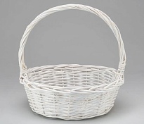Корзина (ива) d35*35*h16*hh36см круг белый