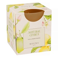 Свеча в стакане Roura 130г аромат Натуральный цитрус