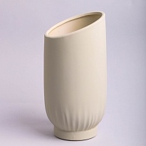 Ваза декоративная d12.5 h31см керамика светло-серый