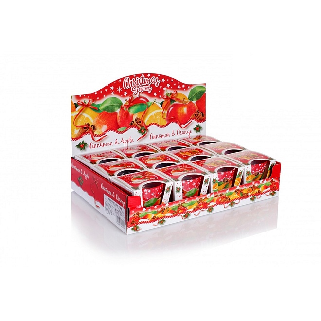 Свеча в стакане Bartek, 115г аромат Рождественские специи