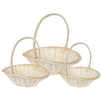Корзина (ива) d46*37*h15*h5*hh44см овал белый
