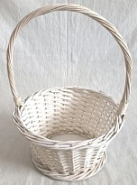 Корзина (ива) d25*25*h13*hh35см круг белый