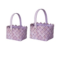 Корзина (секвойя) d20*h18*h12.5*hh22.5см прямоугольник фиолетовый