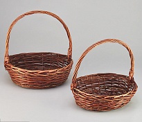 Корзина (ива) d32*26*h10*hh32см овал коричневый