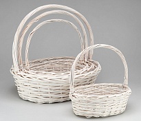 Корзина (ива) d55*44*h17*hh52см овал белый