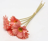 Гербера искусственная 5 ветки h35см персиковый