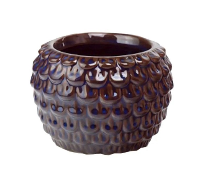Кашпо Polnix Vintage d17 h13см керамика коричнево-синий