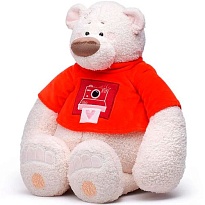 Мягкая игрушка KULT Медведь Тато в алой майке h37см 