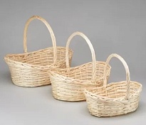 Корзина плетеная (ива) d47*33*h15*hh20см,овал натуральный
