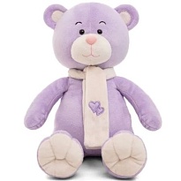 Мягкая игрушка Медведь Боня h30см сиреневый