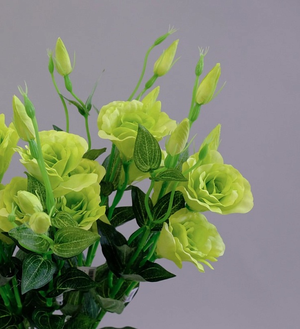 Эустома искусственная 3головы 3бутона h78см зеленый