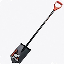 Лопата штыковая Finland Shark сварная c зубьями  h120см черный