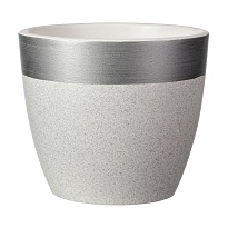Горшок Бутон Голден d36 h33см 22л бетон бело-серый