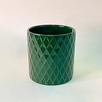 Кашпо Polnix Vintage d13 h14см керамика зеленый