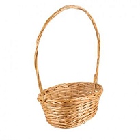 Корзина (ива) d36*27*h13*hh54 овал натуральный