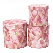 Коробка шляпная "Калейдскоп" d15*h15см розовый