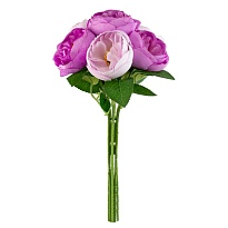 Ранункулюс в букете искусственная 7голов h27см светло-розовый 