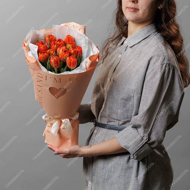 Букет из тюльпанов "Ламбада"