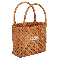 Корзина плетеная (секвойя) d25*15*h21*hh36см сумка натуральный 