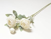 Пион искусственный 2головы 1бутон h70см белый