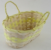 Корзина (бамбук) d25*18*h11*hh19см овал светло-желтый