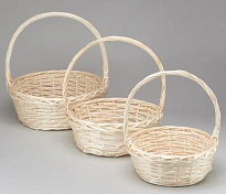 Корзина (ива) d38*h14*hh40см круг натуральный