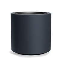 Кашпо Prosperplast Heos d39 h38см 20л с вкладкой пластик антрацитовый