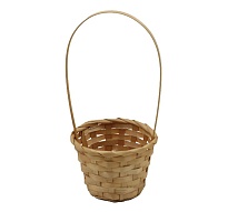 Корзина (бамбук) d13*h9,5*hh28см круг какао