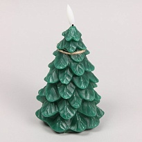 Свеча светодиодная воск 10*10*8,5*11,5см Елочка