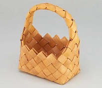Корзина (секвойя) d18*h13*hh20.5см сумка натуральный