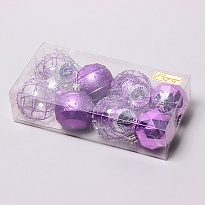 Елочные игрушки Восторг 5см 8шт/упак сиреневый