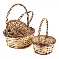 Корзина (ива) d26*h15 h37см круг коричневый