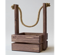 Ящик декоративный с ручкой-канат 14*14 h30см палисандр