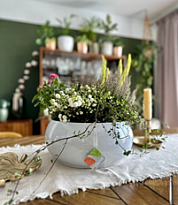 Кашпо миска Polnix Piano d14 h6см керамика белый