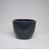 Горшок Орфей d24 h18см 6л с вкладкой пластик антрацитовый