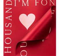 Пленка матовая 58*58 см "Любовь" 10 листов красный 