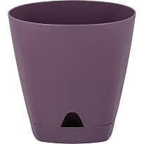 Горшок Амстердам d11 h10см 0.65л с прикорневым поливом пластик морозная слива