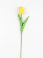 Тюльпан одиночный, искусственный, h32см, желтый