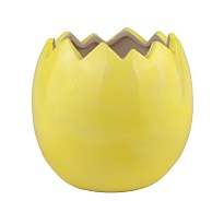 Кашпо Яйцо d11,5 h10,5см керамика желтый