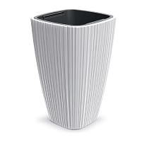 Кашпо Prosperplast ORO 29*29 h45см 8л с вкладкой пластик белый