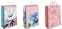 Пакет подарочный 40*30*9см Цветы