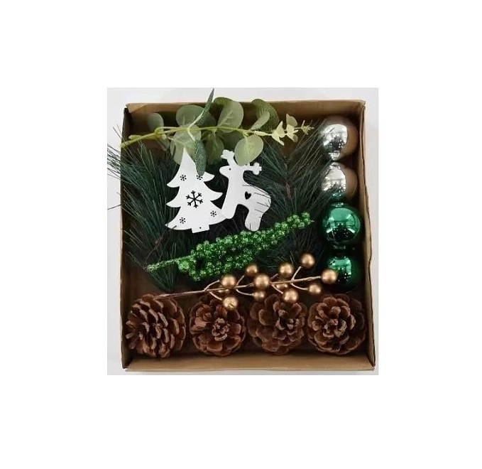 Набор для создания композиций и декора зеленый-серебряный