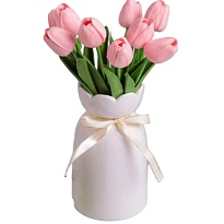 Ваза декоративная d11*h20см керамика белый 