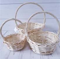 Корзина (ива) d17*h9*hh22см круг натуральный