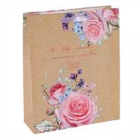 Пакет подарочный 26*32*9см Аромат роз