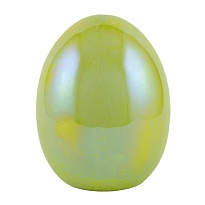 Сувенир Яйцо (керамика), h9,5*8,5*8,5см, зеленый