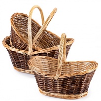 Корзина (ива) d44*h16*hh40см овал коричневый