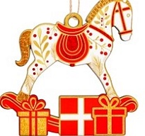 Елочная игрушка Конь 9*9см 10шт