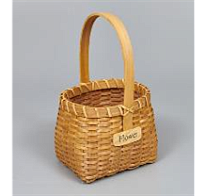 Корзина плетеная (секвойя) d19*14,5*h13*hh28см овал натуральный